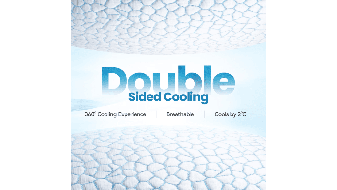 QUTOOL Double Sided Cooling Pillow for Hot Sleepers, Shredded Memory Foam Pillows Standard Size Set of 2, Adjustable Soft & Firm Gel Bed Pillow for Side, Back, Stomach Sleepers thumbnail 2