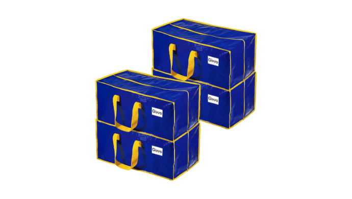 Upgraded Moving Bags Heavy Duty Extra Large Waterproof Storage Bags for Clothes Dark Blue 4P thumbnail 1