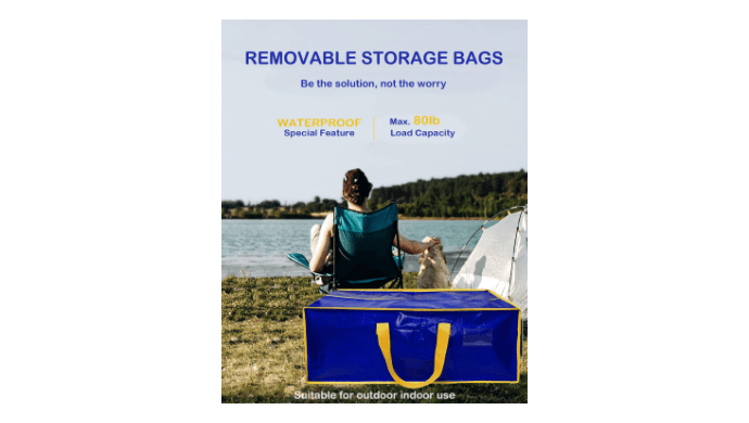 Upgraded Moving Bags Heavy Duty Extra Large Waterproof Storage Bags for Clothes Dark Blue 4P thumbnail 5