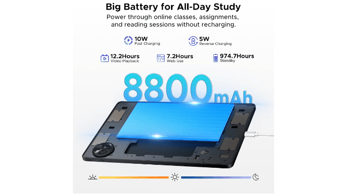 P11 11 Inch Tablet, Android 16 with Gemini AI, 90Hz Display, Black thumbnail 5