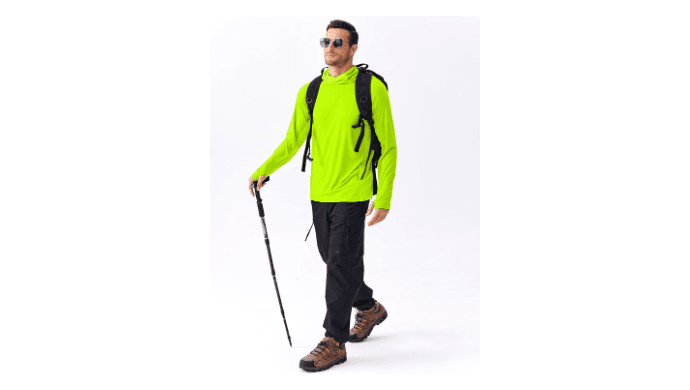PINSPARK UPF 50+ Sun Hoodie Long Sleeve Fishing Shirts for Men with Mask thumbnail 2