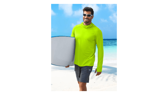 PINSPARK UPF 50+ Sun Hoodie Long Sleeve Fishing Shirts for Men with Mask thumbnail 3