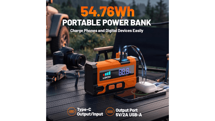 Car Battery Jump Starter - 5000A 12V Portable Lithium Jump Box thumbnail 3