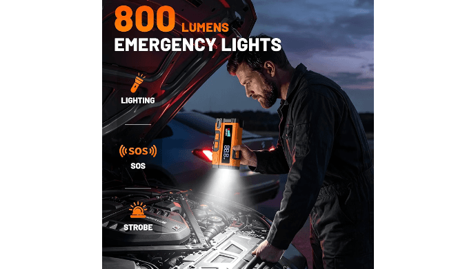 Car Battery Jump Starter - 5000A 12V Portable Lithium Jump Box thumbnail 4