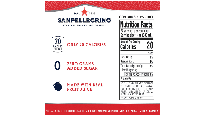 Sanpellegrino Zero Sugar Blood Orange Sparkling Soda, 24 Pack thumbnail 2