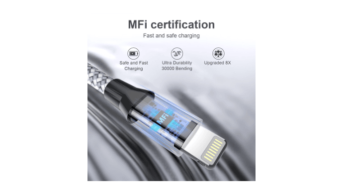 Durable iPhone Charger Cord 6FT 3Pack [Apple MFi Certified] Lightning Cable Nylon Braided iPhone Cord Fast Charging Cable Compatible with iPhone 14/13/12 Pro Max/12Pro/11 thumbnail 4