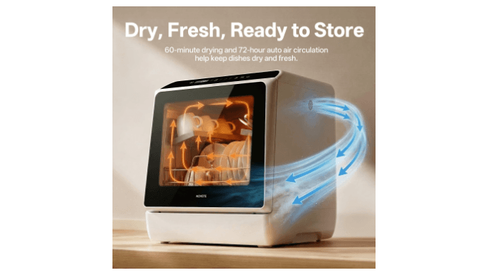 NOVETE Portable Countertop Dishwashers for Small Apartments thumbnail 4