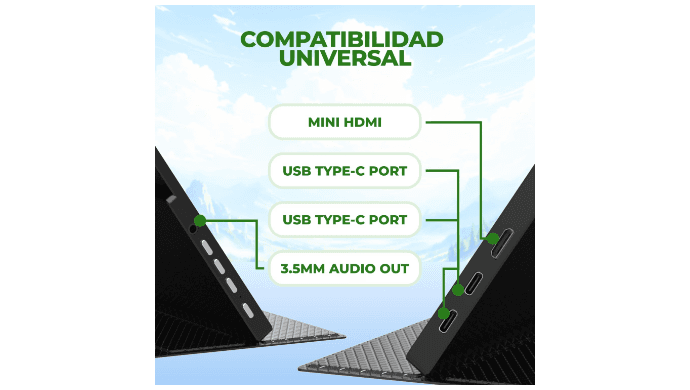 AOC 16" Portable Monitor FHD 60Hz USB-C IPS Ultra Slim Smart Cover 16T20 thumbnail 2