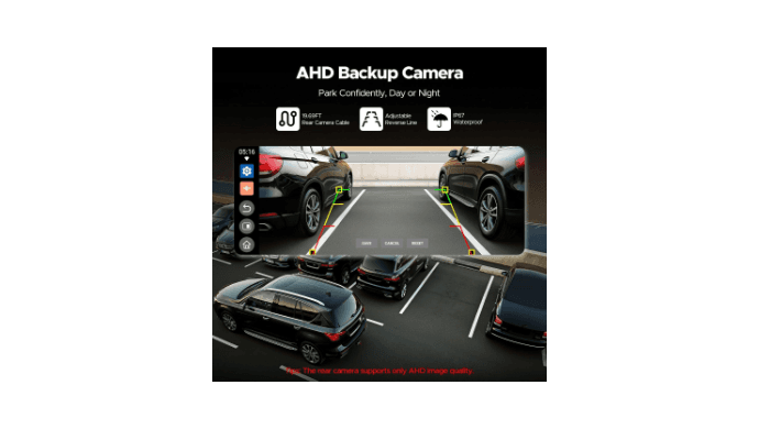 Volam 11'' Wireless Carplay Screen for Car Built-in Net-Flix YouTube Apps, Portable Touchscreen Car Stereo with Android Auto, Backup Camera, OTA Updates, Bluetooth, Voice Control, GPS Navigation,FM thumbnail 5