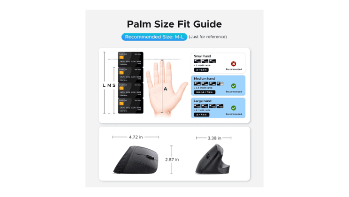 UGREEN Ergonomic Wireless Mouse, Bluetooth & 2.4G Wireless, Quiet Clicks thumbnail 4
