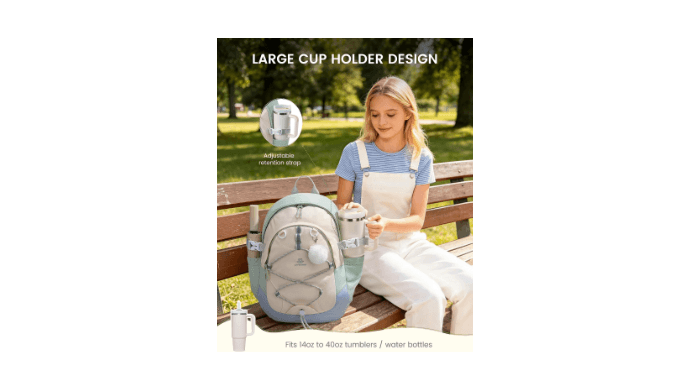 LOVEVOOK School Backpack for Teen Girls Ages 8-16, Cute Kids Travel Backpack with Chest Strap, Waterproof Student Bookbag Purse, Back to School Backpacks Fits 15.6 Inch Laptop & 40oz Tumbler thumbnail 2