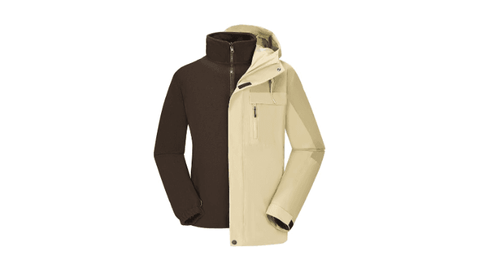 CAMELSPORTS Men's Mountain Ski Jacket 3 in 1 Waterproof Winter Jacket Warm Snow Jacket Hooded Rain Coat Windproof Winter Coat thumbnail 2