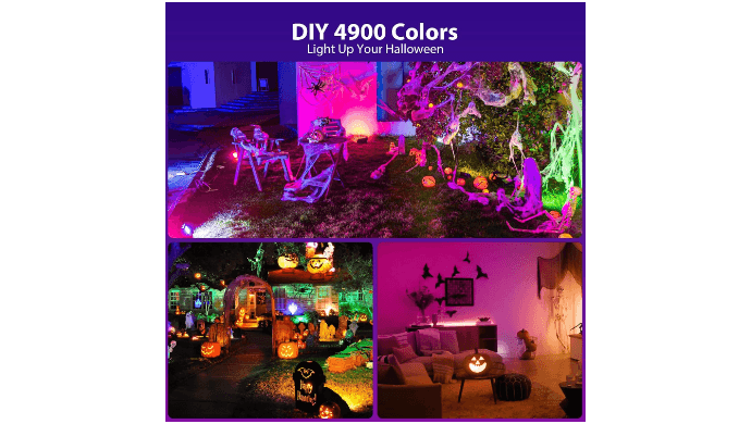 Olafus 30W RGB LED Flood Light Outdoor, Halloween Flood Lights with Remote thumbnail 2