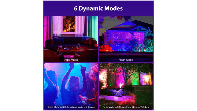 Olafus 30W RGB LED Flood Light Outdoor, Halloween Flood Lights with Remote thumbnail 3