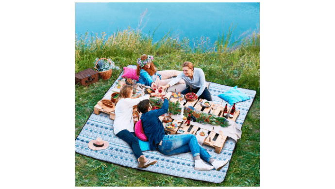 Airensky 79 "x 83" 3-Layer Thicking Picnic Blanket for 8 Adults thumbnail 2