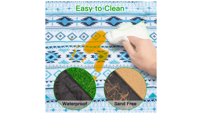 Airensky 79 "x 83" 3-Layer Thicking Picnic Blanket for 8 Adults thumbnail 5