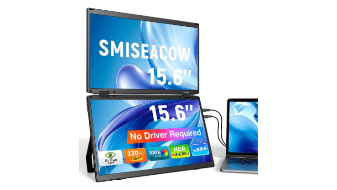 15.6" Laptop Screen Extender, 1080P FHD Travel Thin Triple Portable Monitor thumbnail 1