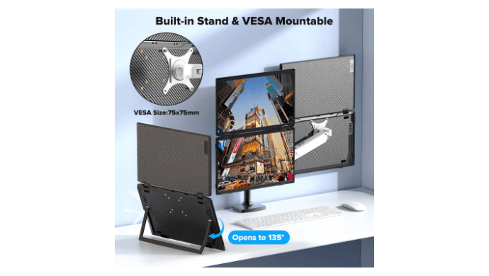 15.6" Laptop Screen Extender, 1080P FHD Travel Thin Triple Portable Monitor thumbnail 4