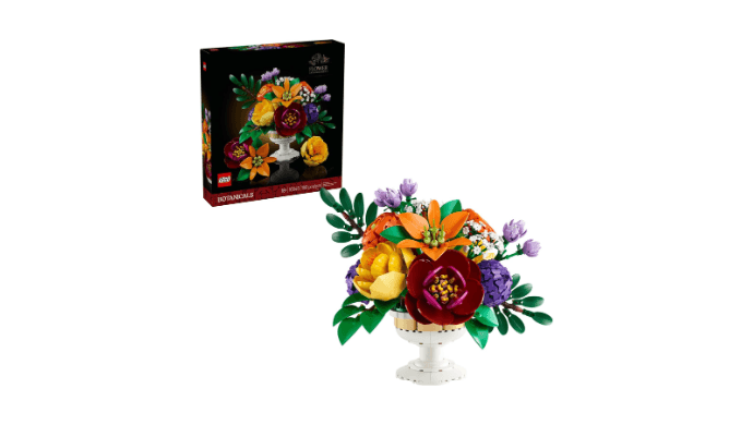 LEGO Botanicals Flower Arrangement Artificial Flowers Building Set - Decor for Table Display - Gift for Birthdays - Unique Bouquet for Adults, Ages 18+ - 10345 thumbnail 1