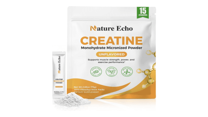 Creatine Monohydrate Micronized Powder 15 Single-Serve Packs 5g