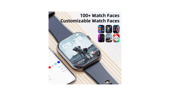 Mingdaln 1.85" HD Men Women's Smart watch，with Answer Make Calls/120+Sports Modes/10 Days Standby, IP68 Waterproof Fitness Tracker fits for Android Iphone Devices,perfect gift （ Black） thumbnail 3