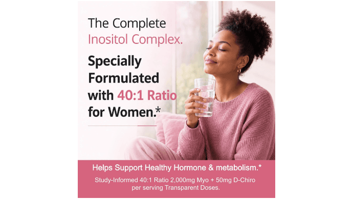 Myo-Inositol & D-Chiro Inositol 40:1 Hormone Balance, 120 Vegan Capsules thumbnail 5