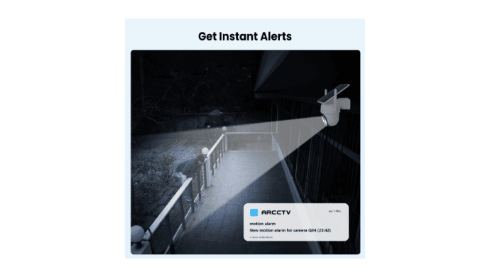 ANRAN Outdoor Wireless Security Camera System Solar Battery Powered WIFI PTZ PIR thumbnail 4