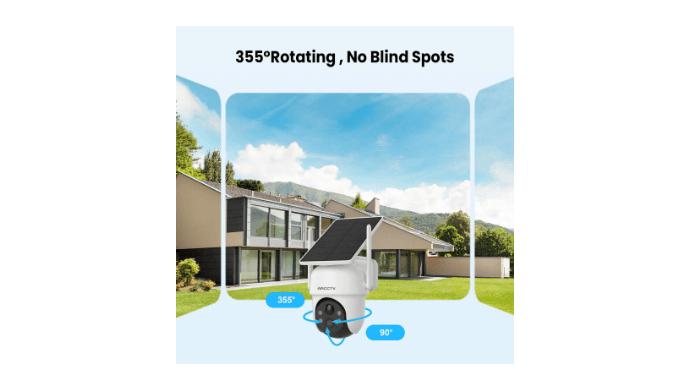 ANRAN Outdoor Wireless Security Camera System Solar Battery Powered WIFI PTZ PIR thumbnail 5