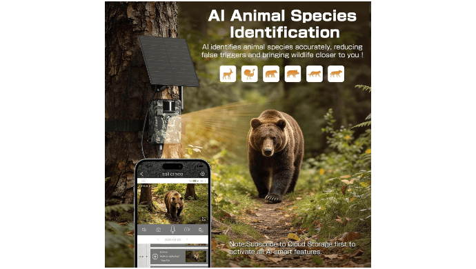 4G LTE Cellular Trail Camera with AI Animal Detection, Unlimited Data Plan thumbnail 2