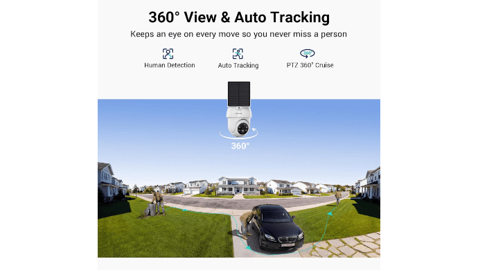 ANSQUE Home Security Cameras Wireless Outdoor, Solar Powered, 4-Cam System thumbnail 3