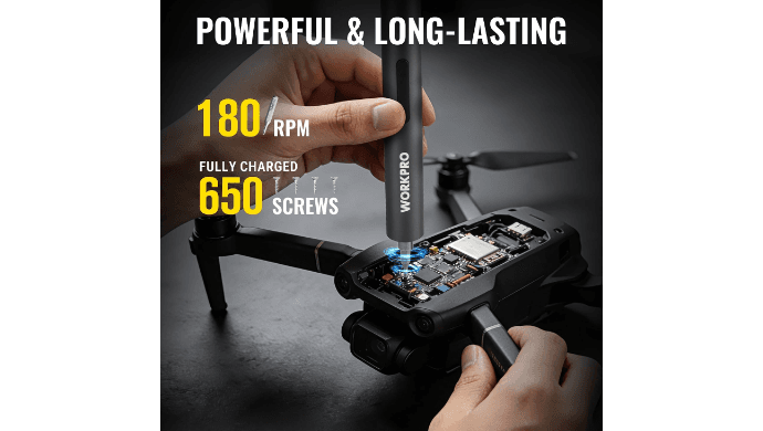 WORKPRO 20-in-1 Mini Electric Screwdriver Set, Precision Screwdriver Set thumbnail 2