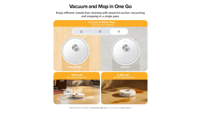 roborock Q7 M5+ Robot Vacuum and Mop, Up to 7-9 Weeks Self-Empty, 10000Pa thumbnail 5