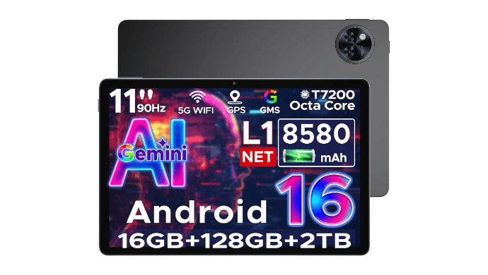 U11 Android 16 Tablets, 11 Inch Tablet with Gemini AI