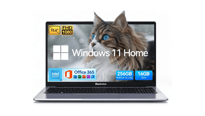 15.6" Student Laptops Computer 2026 Office 365 Intel CPU 16GB RAM 256GB SSD
