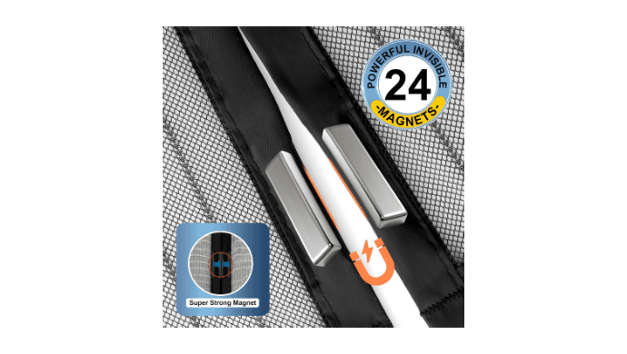 Magnetic Screen Door Mesh, Works for Patio, Sliding Door, Keeps Bug Mosquito Out, Fresh Air Flow, Fits 36" x 80" Door - Curtain Size 38" x 82", Black thumbnail 4