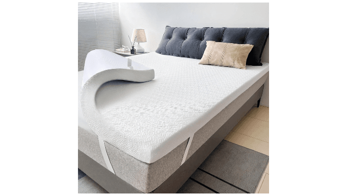 Airensky Full Size Memory Foam Mattress Topper, Cooling Gel High Density