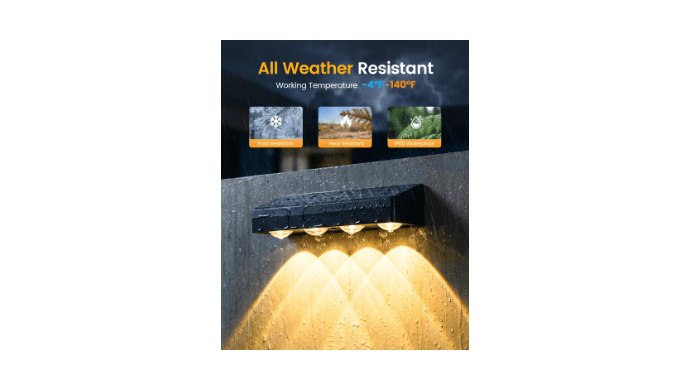 JOFIOS Fence Lights Solar Powered 12 Pack, Warm White, Cool White and RGB Color Glow LED Solar Lights Outdoor, IP65 Waterproof Solar Fence Lights for Patio, Backyard, Railing, Deck and Wall thumbnail 3