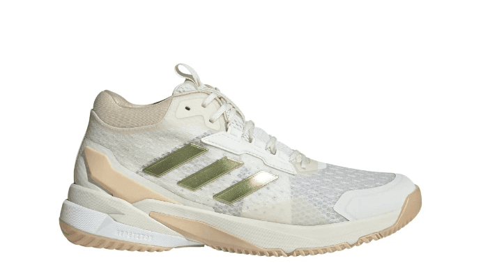 adidas Crazyflight 6 Mid Indoor Womens Off White Sneakers Athletic Shoes HQ4686 thumbnail 1