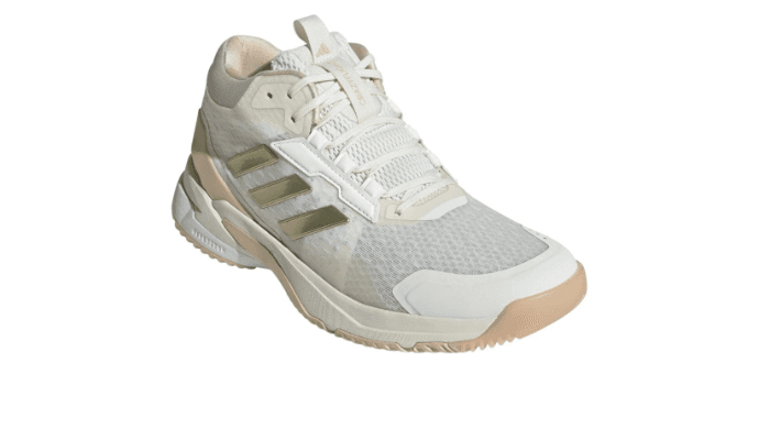 adidas Crazyflight 6 Mid Indoor Womens Off White Sneakers Athletic Shoes HQ4686 thumbnail 2