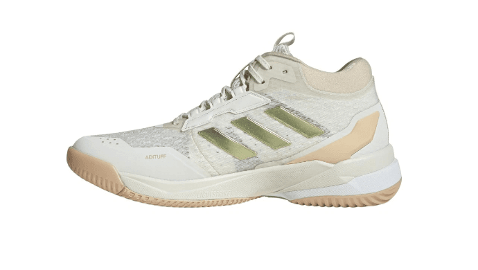adidas Crazyflight 6 Mid Indoor Womens Off White Sneakers Athletic Shoes HQ4686 thumbnail 3