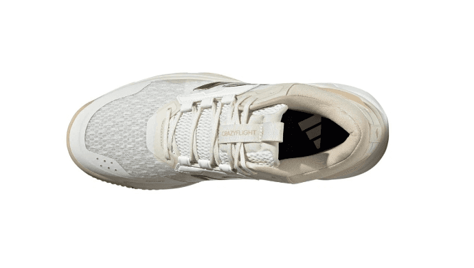 adidas Crazyflight 6 Mid Indoor Womens Off White Sneakers Athletic Shoes HQ4686 thumbnail 4