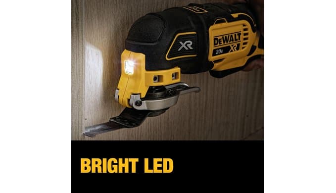 DEWALT 20V MAX XR Oscillating Tool Kit with Blades, 3 Speed Cordless Brushless Multitool, Up to 20,000 OPM, LED Light, Battery and Charger Included (DCS356C1) thumbnail 4