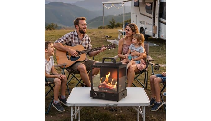8200 BTU Propane Gas Fire Pit and Outdoor Heater thumbnail 2