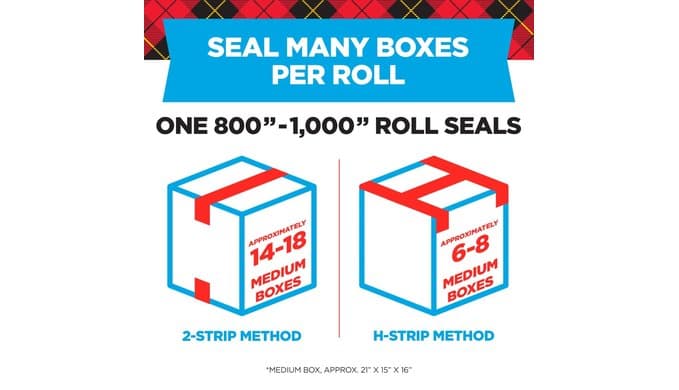 Scotch Heavy Duty Packing Tape, 1.88 in x 800 in, 6 Rolls thumbnail 3