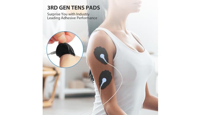 TENS Unit Electrode Pads NURSAL 20 Pack 3.5mm Snap EMS Replacement Pads for Electrotherapy Reuse More Than 30 Times, Compatible with MEDVICE,Belifu TENS Machine thumbnail 3