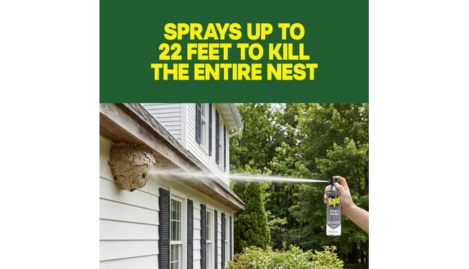 Raid Wasp & Hornet Killer Bug Spray, Kills Entire Nest, 14 oz, 2 Count thumbnail 3
