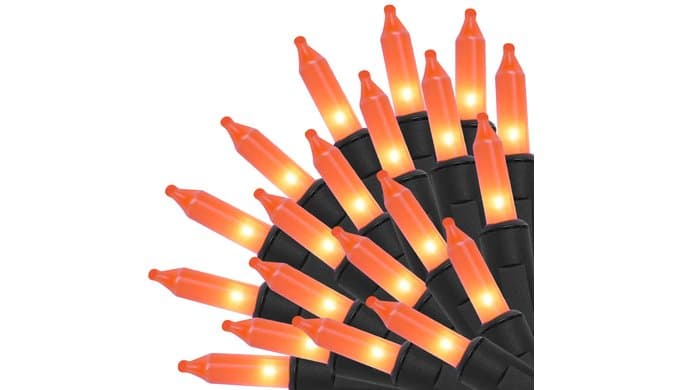 Orange Halloween String Lights, 33FT 150 Count Incandescent Mini Lights thumbnail 1