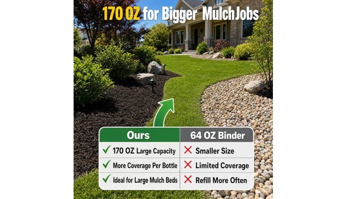 Teexpert Rock Glue for Landscaping: 170OZ Water-Based Formula Mulch Binder for Rocks & Mulch Gravel Pebbles, 100% Permeable Safe for Kids Plants Pets Fast-Drying Easy to Use for Holds 12 Months thumbnail 3