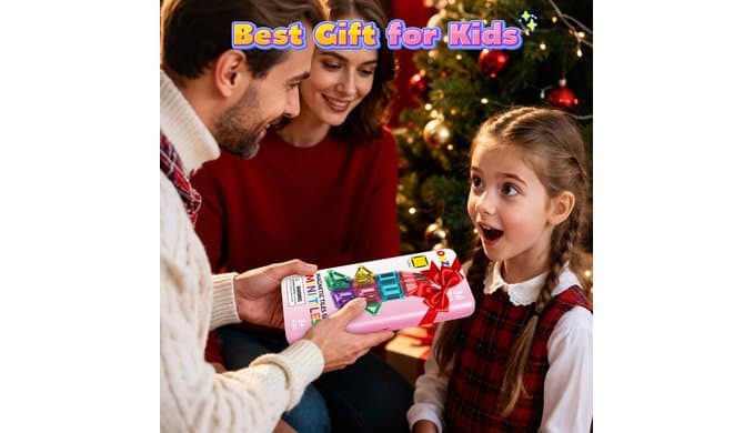 ORZbb Mini Magnetic Tiles Toddler Travel Essentials Set with Case, Magnetic Blocks Building Montessori Educational Learning Sensory Preschool Toys for 3+ Year Old Boys Girls Birthday Gifts thumbnail 2