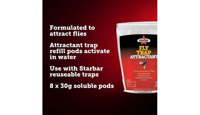 Starbar Fly Trap Attractant Refills, 8 Water-Soluble Pods for Fly Traps thumbnail 3